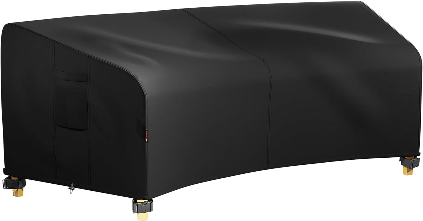 iBirdie Outdoor Patio Furniture Cover fit 130" x 100", 128" x 99", 126" x 98" L-Shaped Sectional Sofa, Waterproof Weatherproof Heavy Duty 600D Garden Cover for Outside L Shape Couch