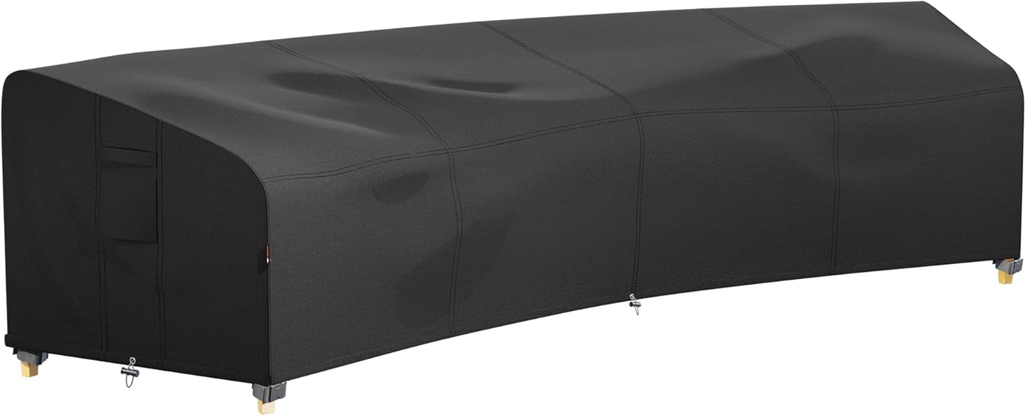 iBirdie Outdoor Patio Furniture Cover fit 130" x 100", 128" x 99", 126" x 98" L-Shaped Sectional Sofa, Waterproof Weatherproof Heavy Duty 600D Garden Cover for Outside L Shape Couch