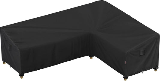 iBirdie Outdoor Patio Furniture Cover fit 130" x 100", 128" x 99", 126" x 98" L-Shaped Sectional Sofa, Waterproof Weatherproof Heavy Duty 600D Garden Cover for Outside L Shape Couch