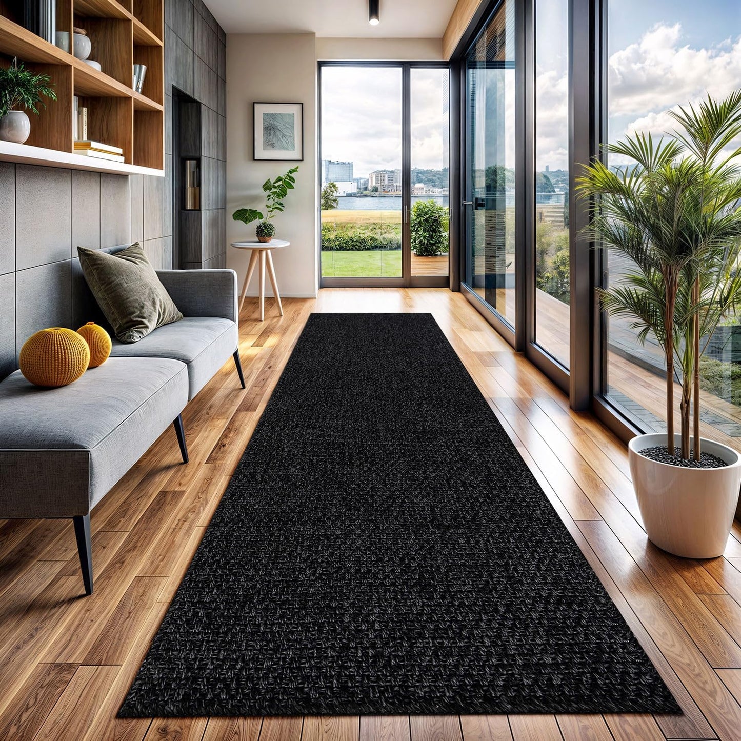 CAMILSON Easy Jute Rug 10x14, Indoor Outdoor Natural Color Fiber Area Rugs for Living Room Patio and Kitchen Rug Herringbone Woven Design Easy-Cleaning Washable Outside Carpet Alfombras 10 x 14