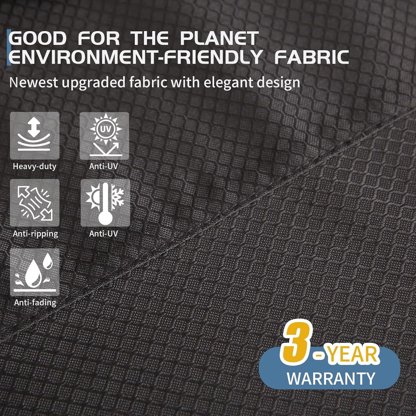 Outdoor Furniture Covers, Rectangular patio table cover, Waterproof for Outdoor patio set cover, Dining table cover, 180" W x 96" D x 36" H Grey