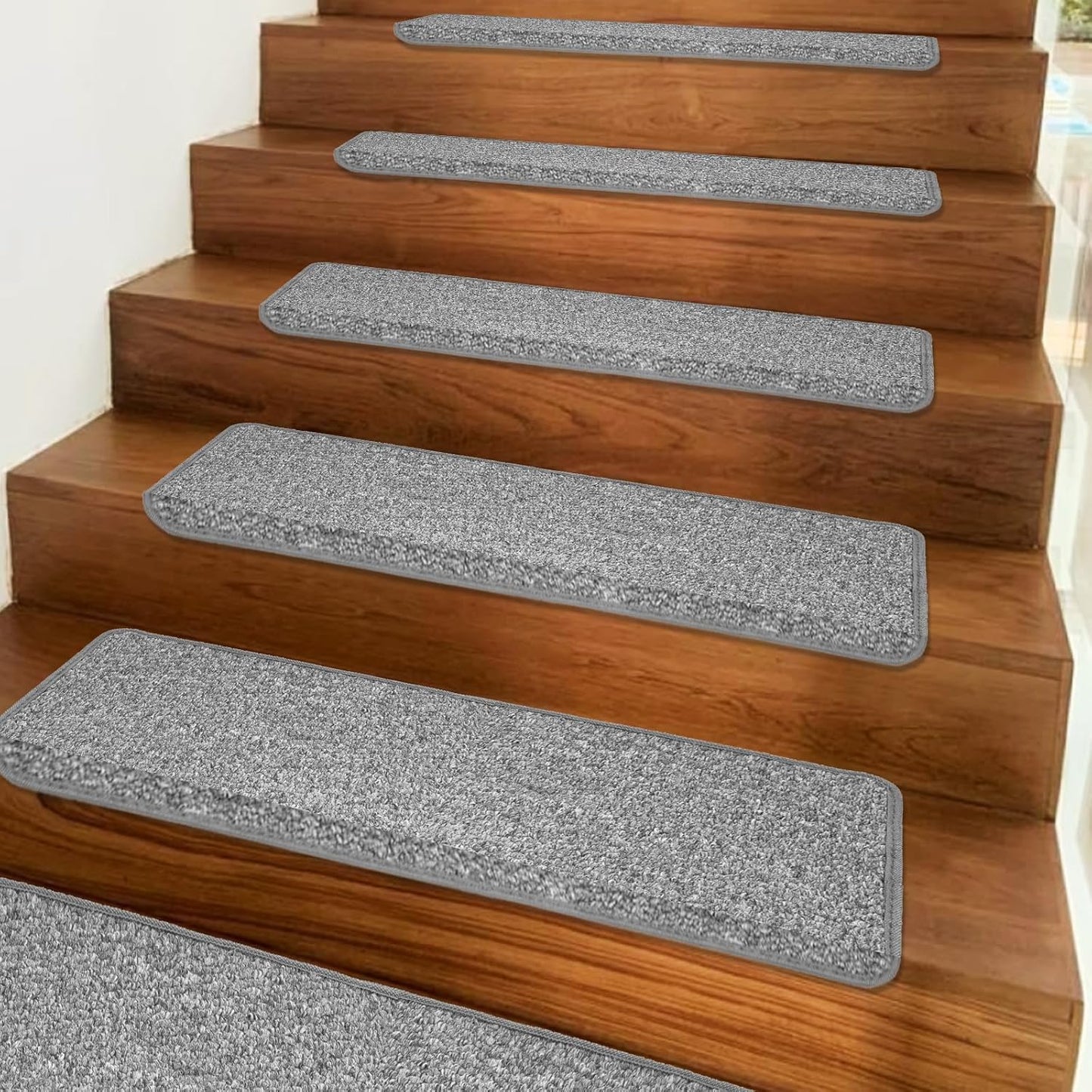 Carpet Stair Treads – Non-Slip Bullnose Carpet for Stairs – Indoor Stair Pads – Self-Adhesive – Skid Resistant & Washable – 14- Pack Tuscany 9.5" x 30"x 1.3"