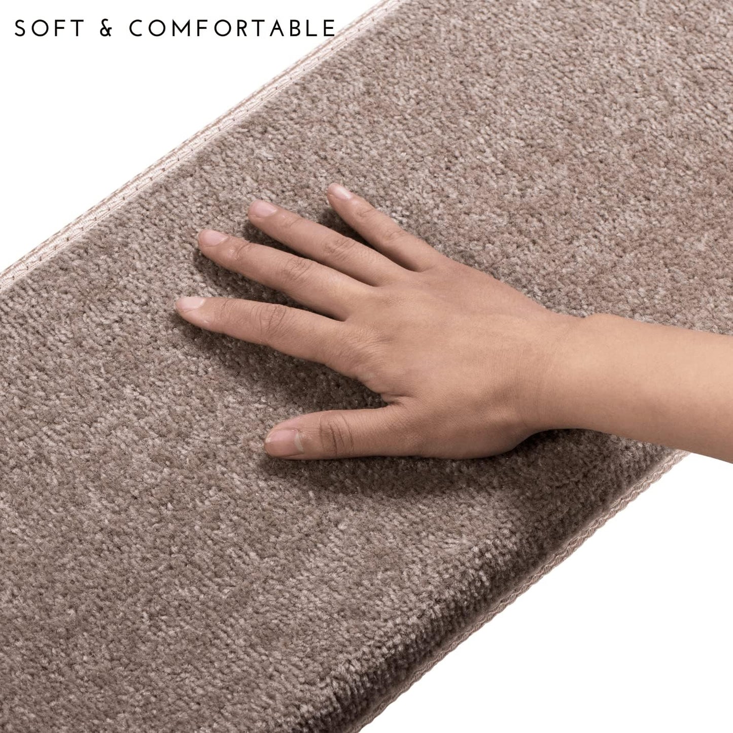 Carpet Stair Treads – Non-Slip Bullnose Carpet for Stairs – Indoor Stair Pads – Self-Adhesive – Skid Resistant & Washable – 14- Pack Tuscany 9.5" x 30"x 1.3"