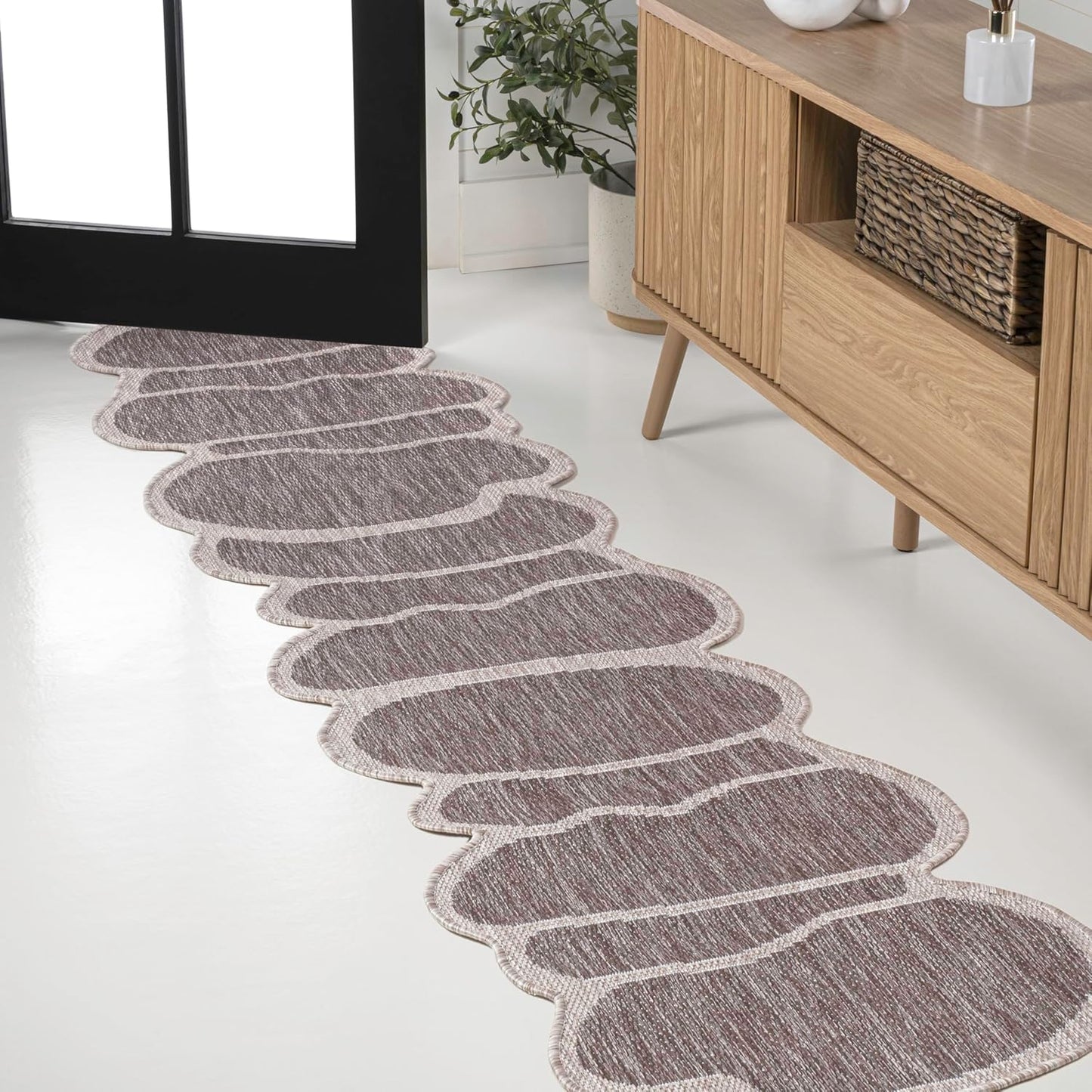JONATHAN Y Rustic Abstract Indoor Outdoor Area Rug 5X8 Dark Gray/Gray, Jasper Modern for Backyard, Patio, Porch, Easy-Cleaning, High Traffic, Pet-Friendly, Non-Shedding (SHP101A-5)