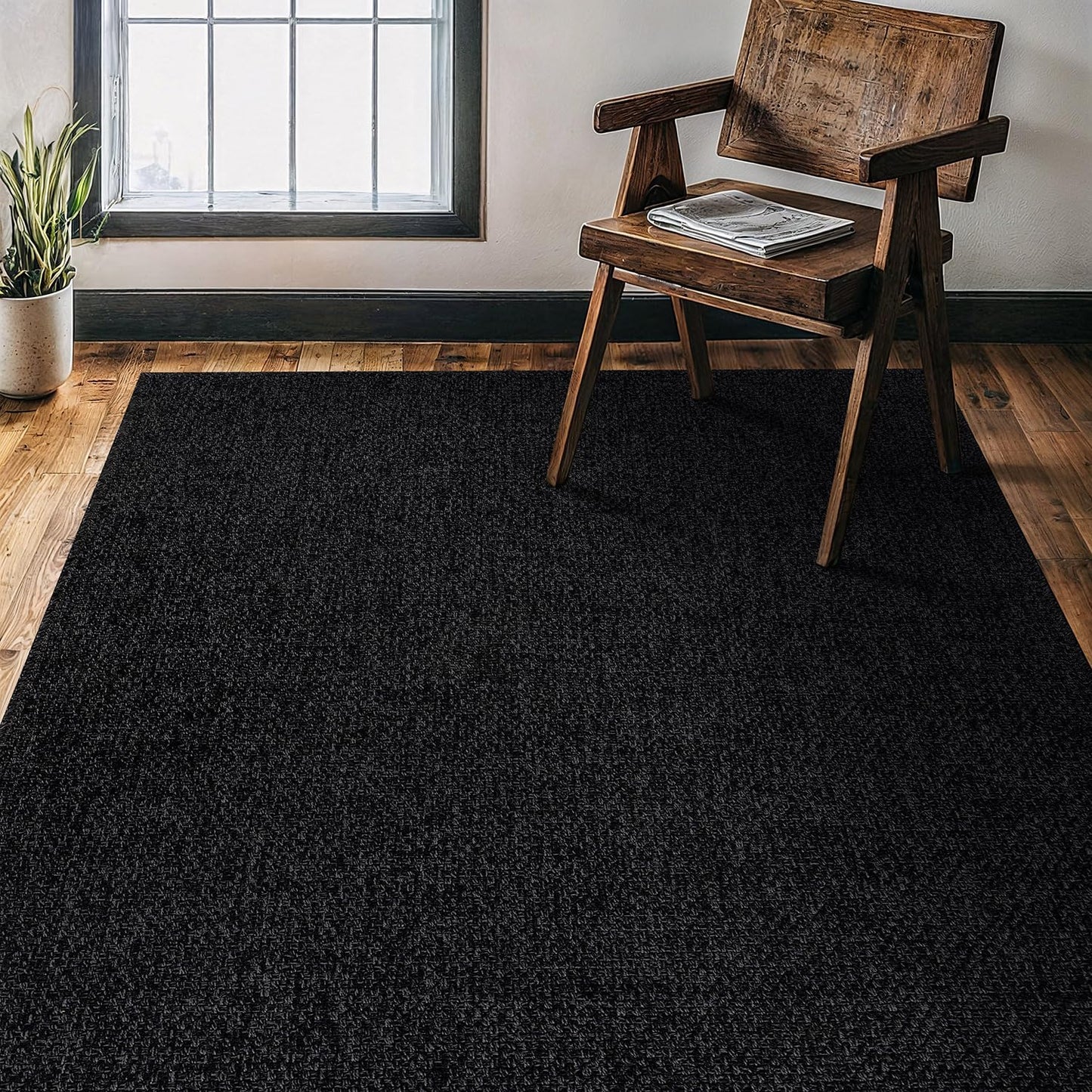 CAMILSON Easy Jute Rug 10x14, Indoor Outdoor Natural Color Fiber Area Rugs for Living Room Patio and Kitchen Rug Herringbone Woven Design Easy-Cleaning Washable Outside Carpet Alfombras 10 x 14