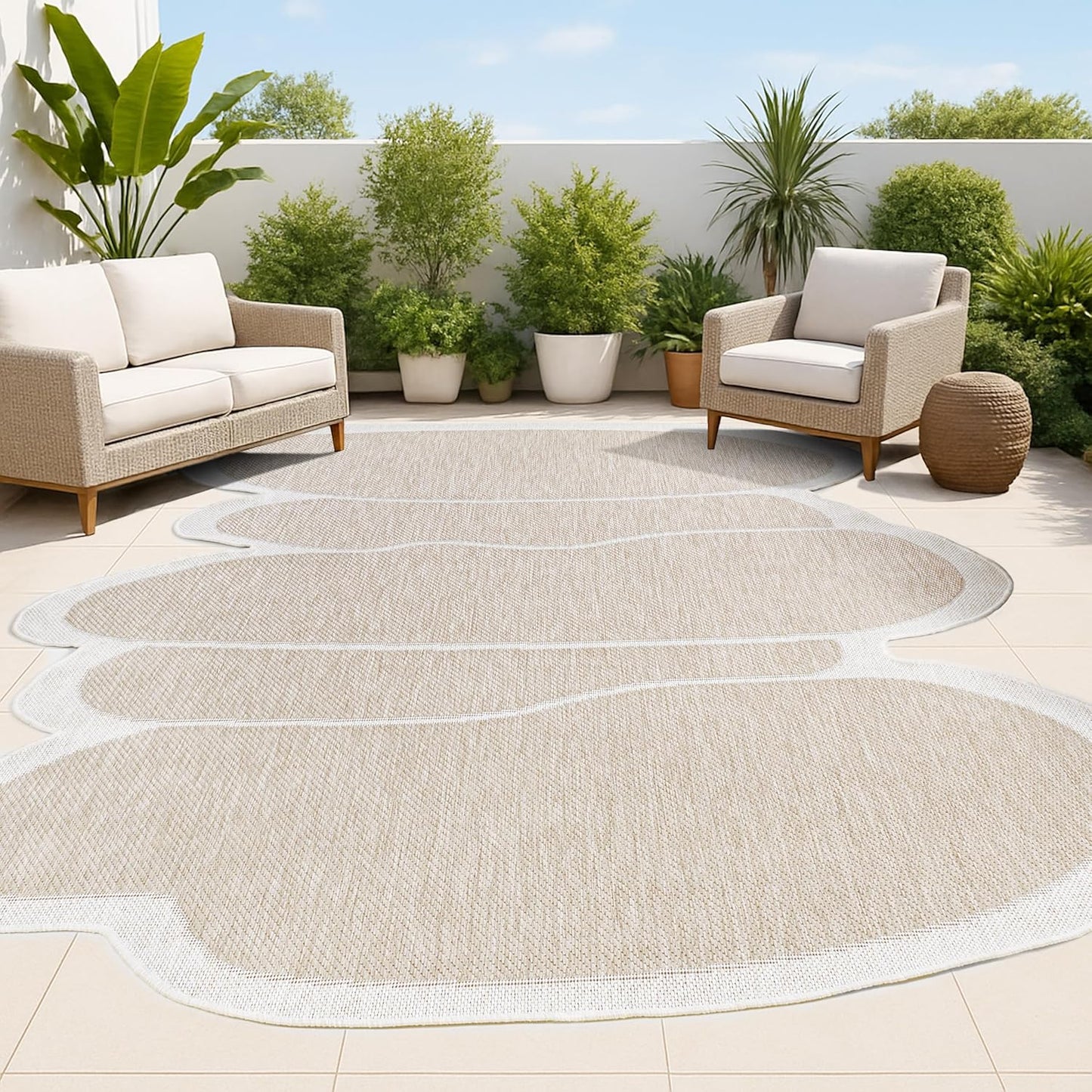 JONATHAN Y Rustic Abstract Indoor Outdoor Area Rug 5X8 Dark Gray/Gray, Jasper Modern for Backyard, Patio, Porch, Easy-Cleaning, High Traffic, Pet-Friendly, Non-Shedding (SHP101A-5)