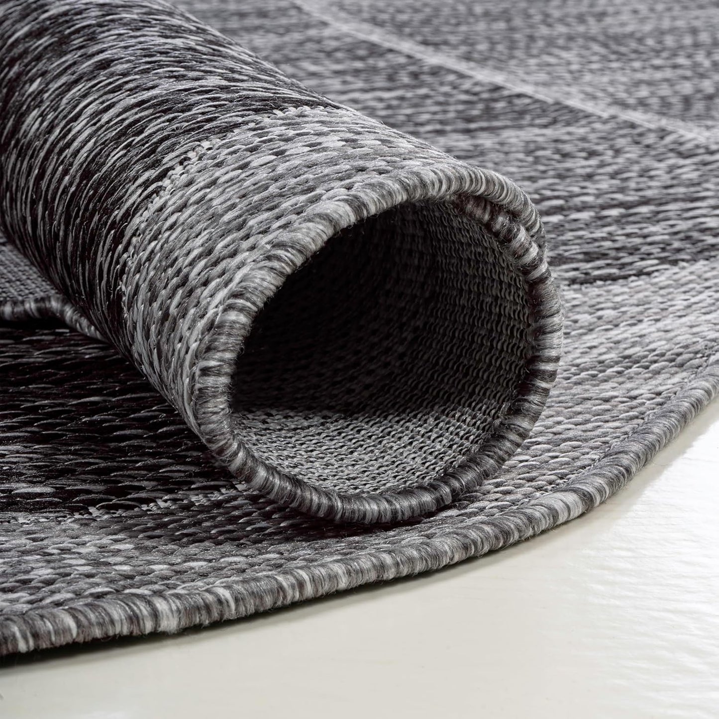 JONATHAN Y Rustic Abstract Indoor Outdoor Area Rug 5X8 Dark Gray/Gray, Jasper Modern for Backyard, Patio, Porch, Easy-Cleaning, High Traffic, Pet-Friendly, Non-Shedding (SHP101A-5)