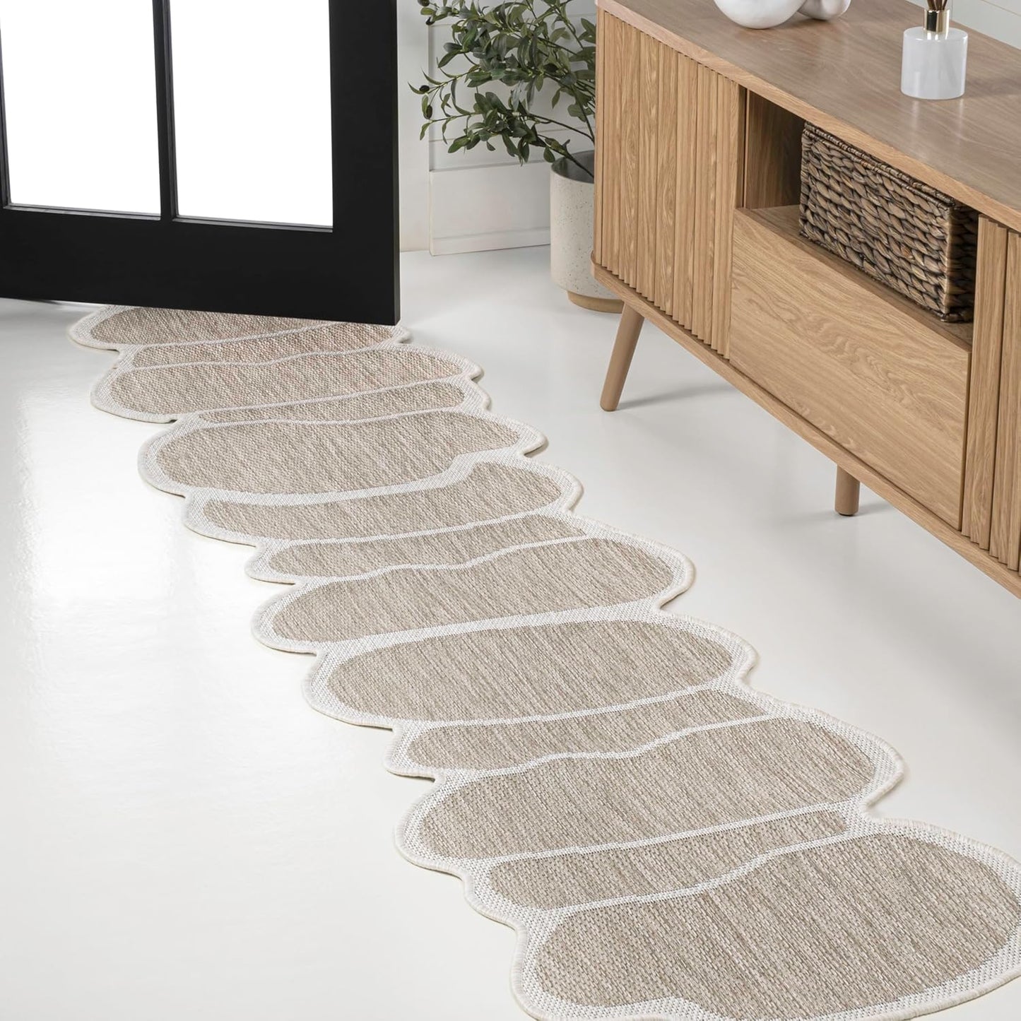 JONATHAN Y Rustic Abstract Indoor Outdoor Area Rug 5X8 Dark Gray/Gray, Jasper Modern for Backyard, Patio, Porch, Easy-Cleaning, High Traffic, Pet-Friendly, Non-Shedding (SHP101A-5)