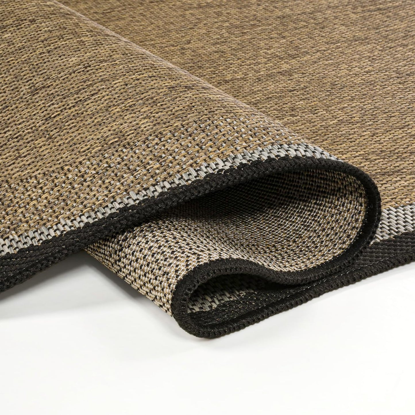 JONATHAN Y Rustic Abstract Indoor Outdoor Area Rug 5X8 Brown/Black, Wyatt Modern for Backyard, Patio, Porch, Easy-Cleaning, High Traffic, Pet-Friendly, Non-Shedding (SHP200A-5)