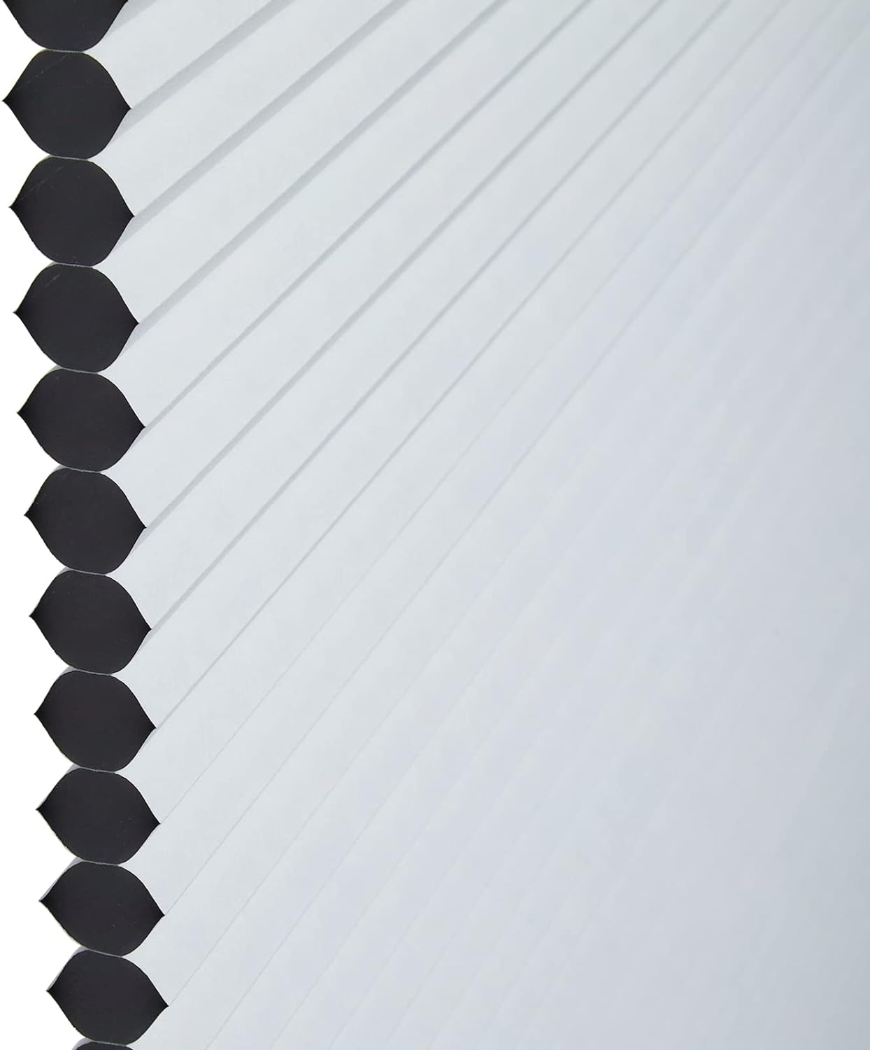 Persilux Blackout Cellular Shades Cordless Window Shades for Home Room Darkening Accordion Blinds for Door Home, Night White, 82" W x 60" H