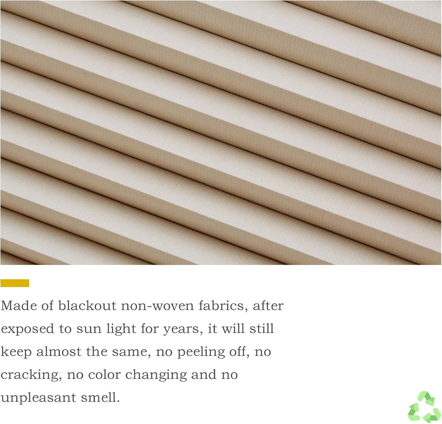 MYshade Blackout Cordless Cellular Shades Honeycomb Shade for Indoor Windows Room Darkening Blinds for Home Office Pull Down Window Shades Easy to Install 72 inch Wide, H72 Beige Pleated Shade
